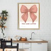 Stupell Industries Coral Bow You Are Loved Floating Frame Canvas Art - 3 of 4