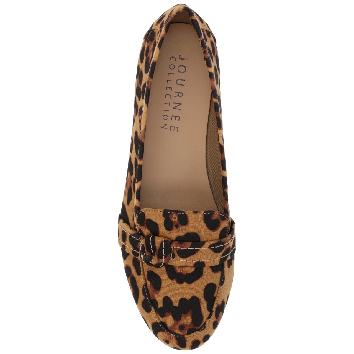 Женские туфли Journee Collection Women's Marci Slip On Round Toe Loafer Flats Leopard 8 — фото 4