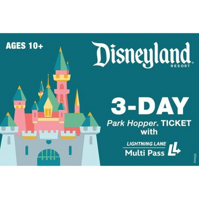 Disneyland 3-Day Park Hopper Ticket with Lightning Lane Multi Pass $601 (Ages 10+)