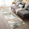Washable Modern Abstract Rug Non Slip Low Pile Rug Soft Contemporary Throw Floor Cover Foldable Indoor Carpet for Living Room Bedroom - 3 of 4