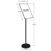 Azar Displays Black Pedestal Sign Holder for Floor 11" x 17" Swivel Frame for Portrait/Landscape on Straight Pole Stand - 4 of 4