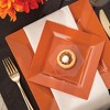Smarty Had A Party Burnt Orange Square Plastic Plates Wedding Set - 30 Sets - 2 of 4