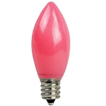 Northlight Pack of 4 Opaque Pink C9 LED Christmas Replacement Bulbs