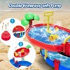 Aoibox 2-Tier Outdoor Kids Water Table 61PCS DIY Waterway Playset with Pump Summer Backyard Activity Toy Ages 3-8 - 2 of 4