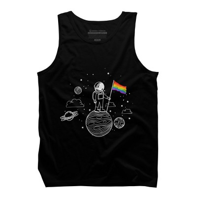 Adult Design By Humans Astronaut Rainbow Flag Space Pride By Avocato Tank Top
