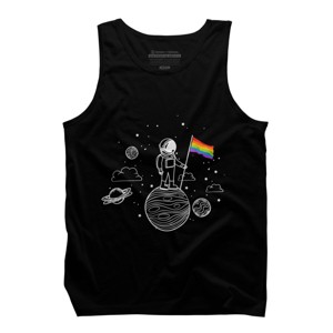 Adult Design By Humans Astronaut Rainbow Flag Space Pride By Avocato Tank Top - 1 of 2