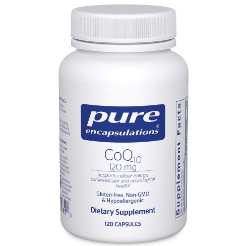 Pure Encapsulations CoQ10 120 mg - Energy, Antioxidants, Brain and Cellular Health, Cognition, and Cardiovascular Support - image 1 of 4