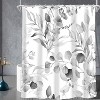 LunaLulinlk Gray Eucalyptus Fabric Shower Curtain - 2 of 4