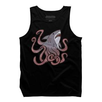Men's Design By Humans Sharktopus By owlapin Tank Top