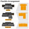 Runesay Versatile Sofa Bed Modular Sofa Free-combined Sofa with Two Storage Racks - 3 of 4