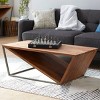 Olivia & May Modern Triangular Coffee Table Brown: Contemporary Center Table, No Assembly Required - image 2 of 4