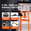 VEVOR Hydraulic 12 Ton H-Frame Garage Floor Adjustable Shop Press with Plates, 12T, Orange - 3 of 4