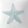 LIVN CO. Coastal Seashell Embroidered Square Pillow White 16x16" - 4 of 4