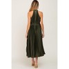 PinkBlush Olive Pleated Maternity Halter Dress - 3 of 4