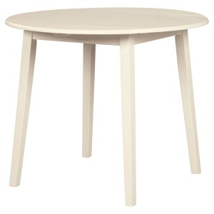 Slannery Round Drop Leaf Table White - Signature Design by Ashley