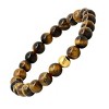 Steeltime Men's tiger eye and 18k gold plated stainless steel beaded bracelet - 2 of 4