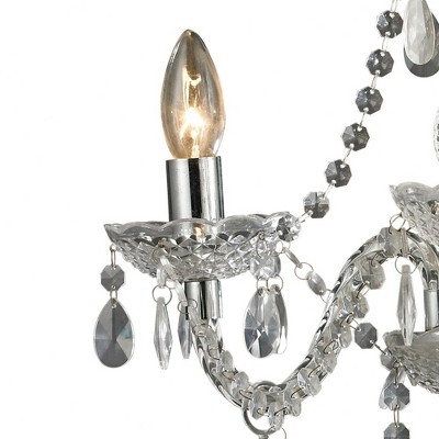 Chrome and Crystal Mini 3-Light Candle Chandelier