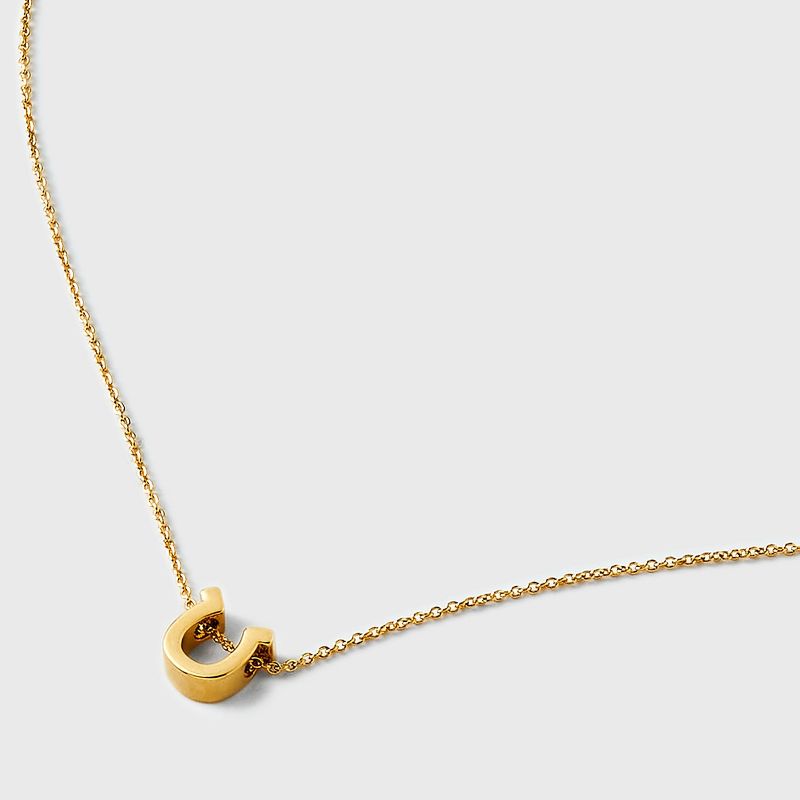 Tiny Tags 14K Gold Ion Plated Horseshoe Chain Necklace - Gold, 6 of 10