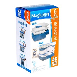 MagicBag™ by Smart Design X-Large Cube Vacuum Sealed Closet Organizers, Clear, 12 Pack - 1 of 4
