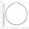 Black Bow Jewelry 2mm, 14k White Gold Diamond-cut Hoops, 55mm (2 1/8 Inch) - 3 of 4