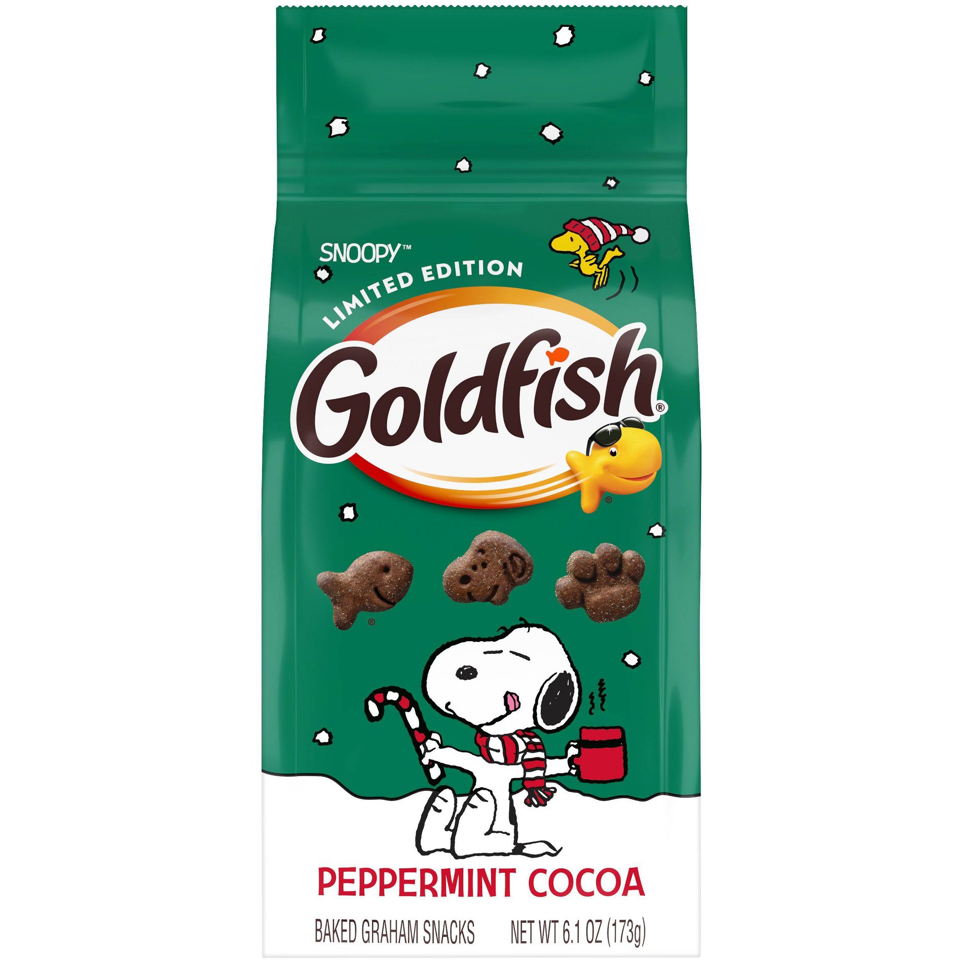 Goldfish Holiday Peppermint Cocoa Graham Cookies - 6.1oz