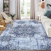 Washable Vintage Hallway Runner Rug, Low-Pile Non-Slip Rubber Backing Carpet for Kitchen, Laundry & Entryway - 3 of 4