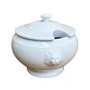 Essential Decor & Beyond White Ceramic Serving Bowl with Lion Head and Lid - 4 of 4