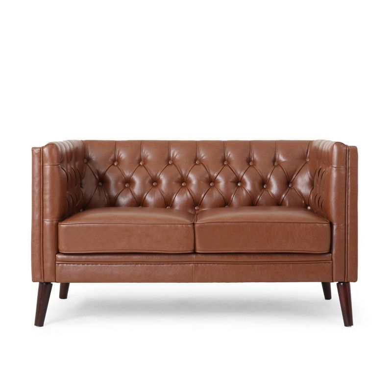 Holasek Contemporary Upholstered Tufted Loveseat - Christopher Knight Home, 1 of 11