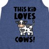 Girls' - Instant Message - This Kid Loves Cows Graphic Sleeveless Aline Dress - 2 of 4