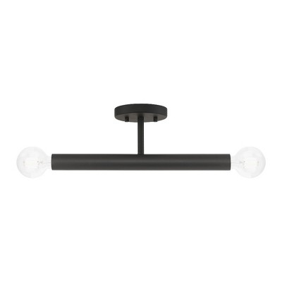 Livex Lighting Copenhagen 2 - Light Semi-Flush Mount in  Black