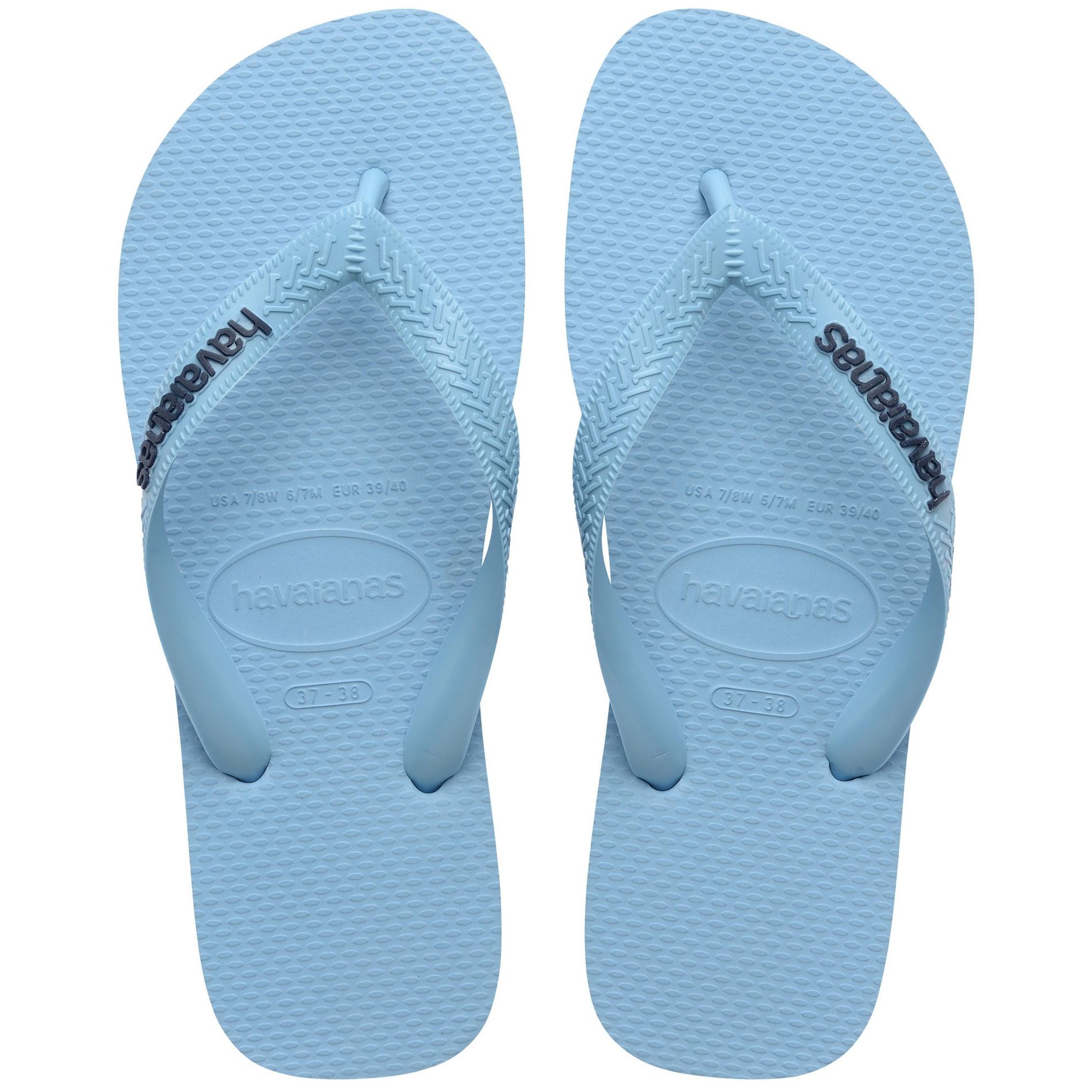 Havaianas Women's Logo Flip Sandals - Light Blue