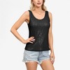 Anna-Kaci Women's Sequin Tank Top Sleeveless Scoop Neck Sparkly Party Blouse - 3 of 4