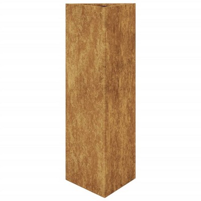 vidaXL Garden Planter Brown Weathering steel 29.5 in tall, 11.8 in wide