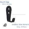 Phiestina 5-Piece Large L-Shaped Stainless Steel Hooks Set (Black) - 4 of 4