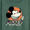 Women's - Disney - Mickey Peace Lightweight French Terry Wide Neck Long Sleeve Shirt - 2 of 4