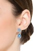Guili Elegant Sterling Silver with Clear Cubic Zirconia Drop Earrings. Sparkling, Timeless Jewelry with a Sophisticated and Classic Design - 2 of 3