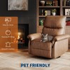360° Swivel Recliner Chair, Rocker Glider with Deep Seat and Padded Armrests, PU Leather Reclining Sofa for Nursery and Living Room - 3 of 4