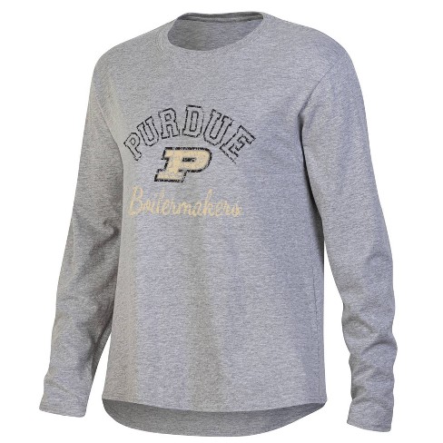 NCAA Purdue Boilermakers Women's Gray Long Sleeve T-Shirt - image 1 of 3