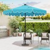 Costway 9.3 FT Solar Patio Umbrella Outdoor Market Sunshade with 24 LED Lights,Ruffles Beige/Brown/Red/Gray/Turquoise - 4 of 4