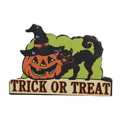 Department 56 Accessory 2.5 Inch Trick Or Treat Sign Halloween Snow Village Village Accessories