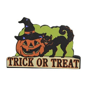 Department 56 Accessory 2.5 Inch Trick Or Treat Sign Halloween Snow Village Village Accessories - 1 of 3