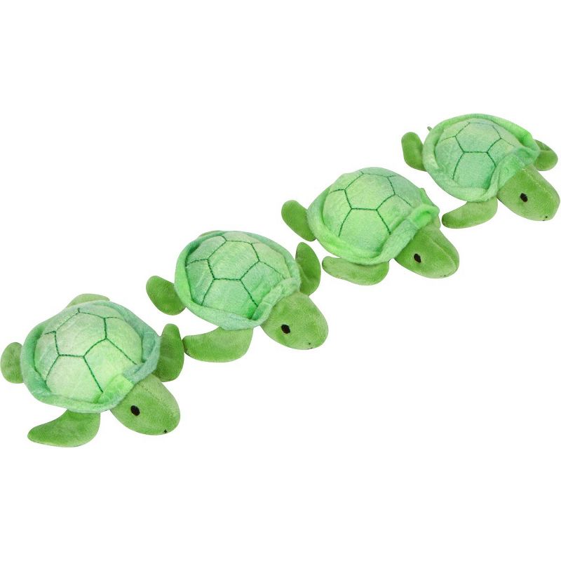 PixieCrush Plush Stuffed Turtle Mommy Toy with 4 Babies  in her Tummy for kids, 3 of 7
