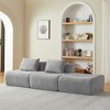 Oversized 3-Seater Chenille Compressed Straight Sofa with No Assembly and Space-Saving DesignFreely convertible - 3 of 4