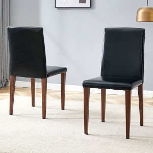 Sapphtopaz Modern Dining Chairs Armless Upholstered Dining Chair with Metal Legs Mid-Backrest Chairs for Kitchen, Dining Room - 1 of 4