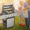Zevemomo 3 Burner Gas Grill with Side Burner,Dual-sided Frying Plate,Thermometer,Wheels,Side Tables,37,230 BTU Outdoor Grill for Patio, Garden,Balcony - 2 of 4