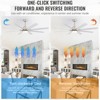 Large Industrial Smart Ceiling Fans with Lights and Remote & APP Control 8 ABS Blades 6-Speed Powerful DC Motor Reversible For Home/Commercial/Outdoor - 3 of 4