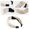 Unique Bargains Women's Velvet Heart Shape Stud Knot Headband 1.18 inch Wide - 4 of 4