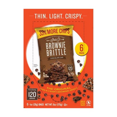 Sheila G's Brownie Brittle, Chocolate Chip, Thin & Crunchy Cookies - 6oz/6ct