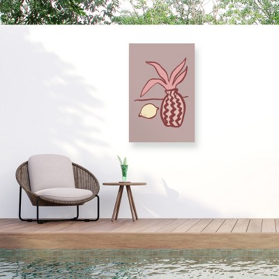 Trademark Fine Art - Pictufy Studio  Pink Lemon Matted Framed Art