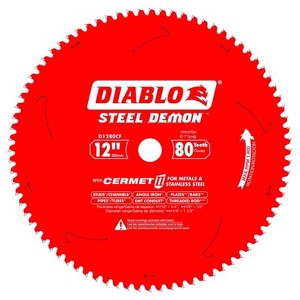 Diablo Steel Demon 12 in. D X 1 in. Cermet Cermet Metal Saw Blade 80 teeth 1 pk - 1 of 4